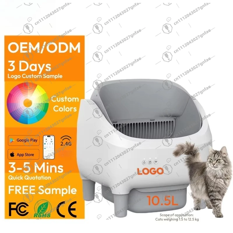 Application Garbage Tray Smart Automatic Self-Cleaning Rotating Wifi Open Top Cat Litter Box with Mat Charming
Application Garbage Tray Smart Automatic Self-Cleaning Rotating Wifi Open Top Cat Litter Box with Mat Charming