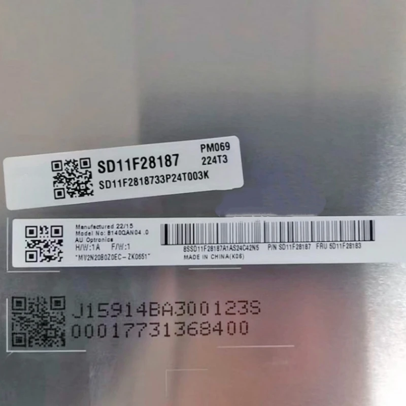 B140QAN04.0 2.8K WQXGA+ 14.0" LAPTOP LCD SCREEN
B140QAN04.0 2.8K WQXGA+ 14.0" LAPTOP LCD SCREEN