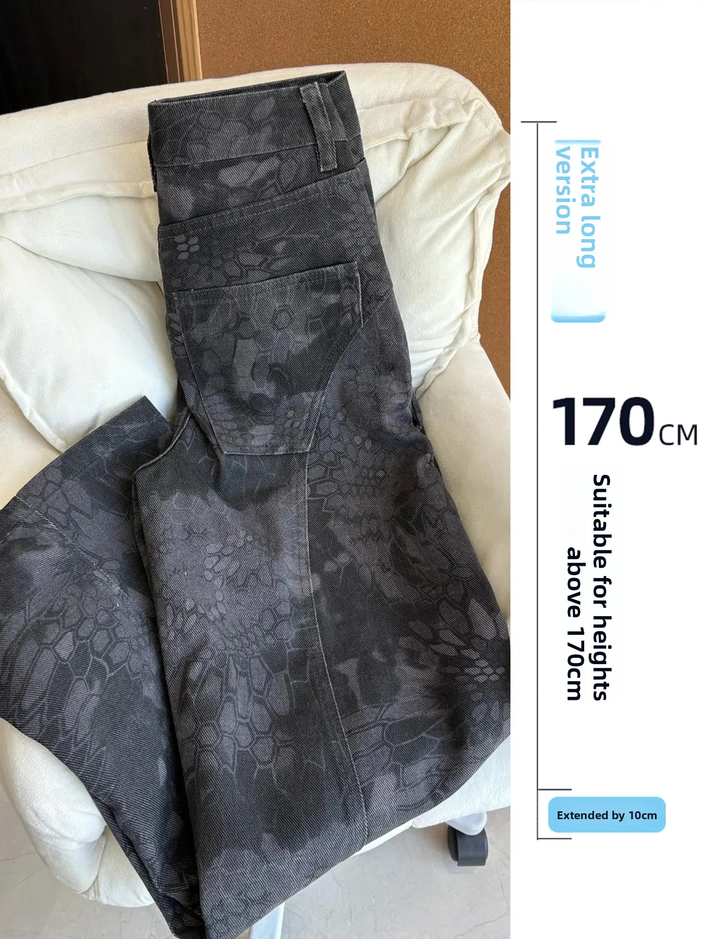 High Waist Wide Leg American Design Printed Denim Jeans Women's Autumn Winter Long Floor Length Pants Casual Wear
High Waist Wide Leg American Design Printed Denim Jeans Women's Autumn Winter Long Floor Length Pants Casual Wear