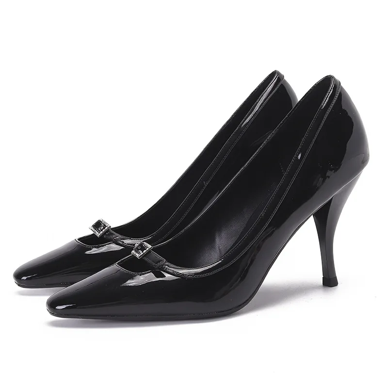 New Four Seasons Women's High Heels French Commuting Stiletto Patent Leather Square Toe Small Diamond Buckle High Heels
New Four Seasons Women's High Heels French Commuting Stiletto Patent Leather Square Toe Small Diamond Buckle High Heels