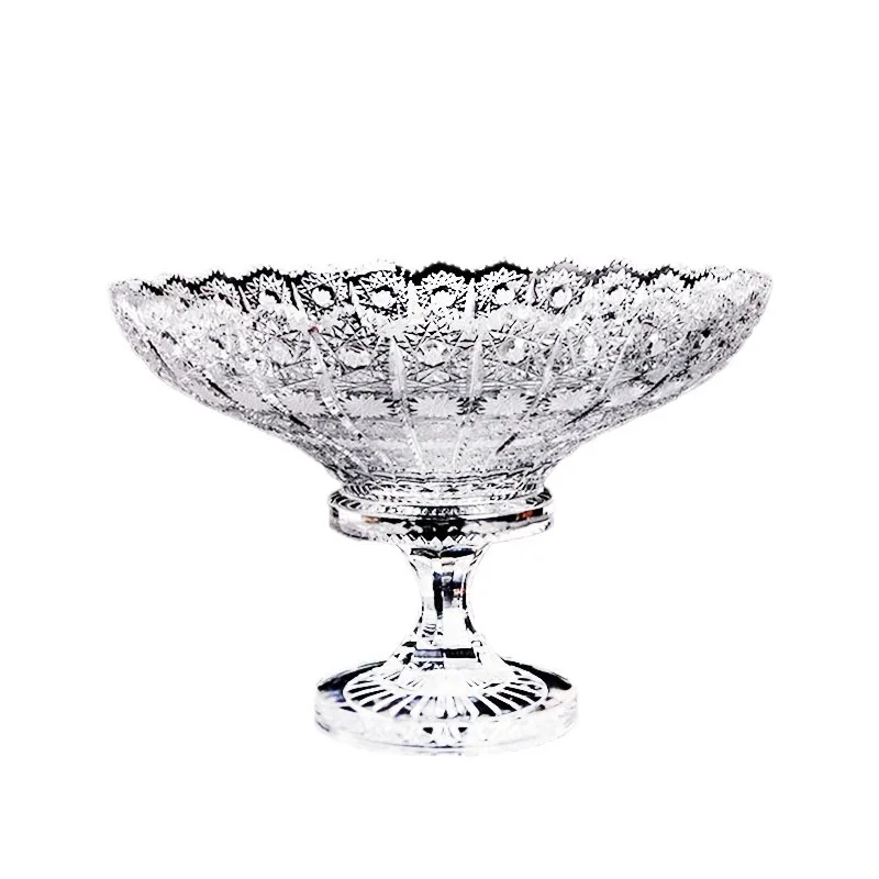 Crystal glass fruit plate, hand-carved fruit bucket fruit pot, living room coffee table
Crystal glass fruit plate, hand-carved fruit bucket fruit pot, living room coffee table