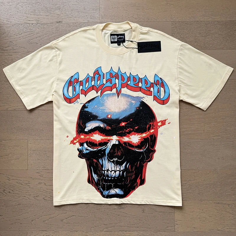 Summer New Godspeed American Streetwear Tops Vintage Printed Cotton Short Sleeve T-shirt High Quality God Speed Men Women Tees
Summer New Godspeed American Streetwear Tops Vintage Printed Cotton Short Sleeve T-shirt High Quality God Speed Men Women Tees