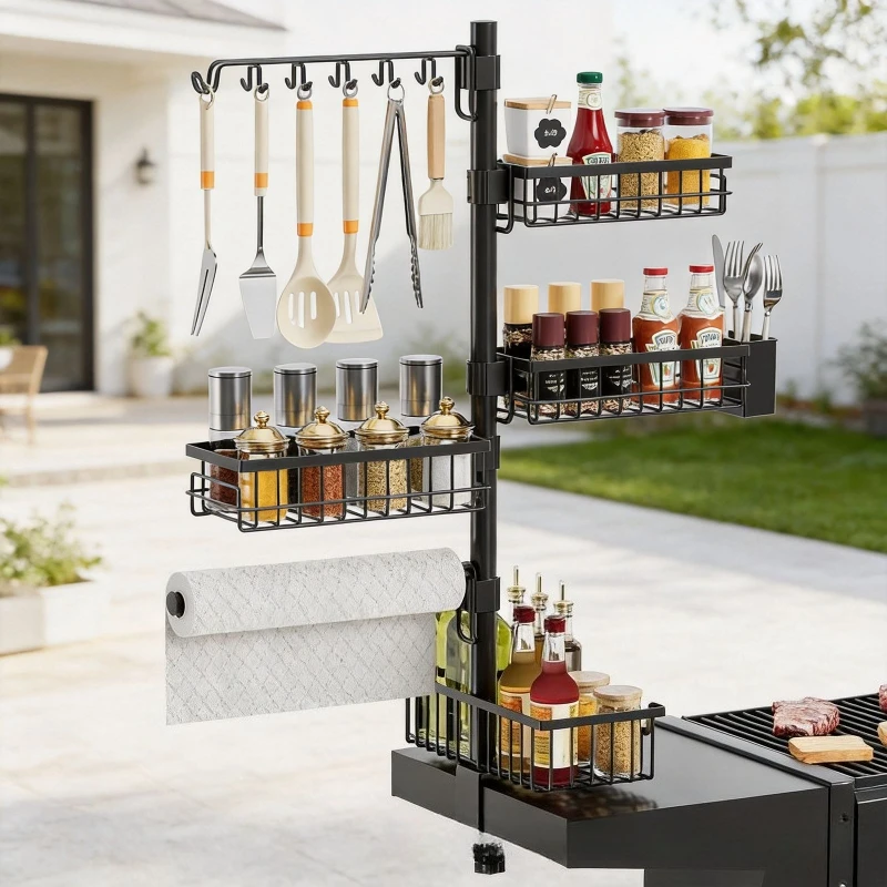 Outdoor BBQ Side Hanger Kitchen Supplies Tissue Tools Storage Basket Camping Oven Seasoning Shelf
Outdoor BBQ Side Hanger Kitchen Supplies Tissue Tools Storage Basket Camping Oven Seasoning Shelf