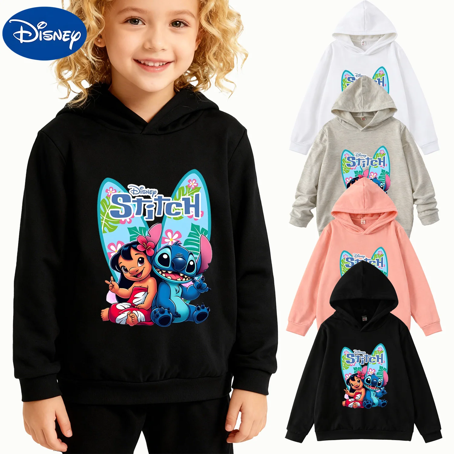Kids Disney Lilo & Stitch Peace Sign Graphic Hoodie, Black Long Sleeve Pullover
Kids Disney Lilo & Stitch Peace Sign Graphic Hoodie, Black Long Sleeve Pullover