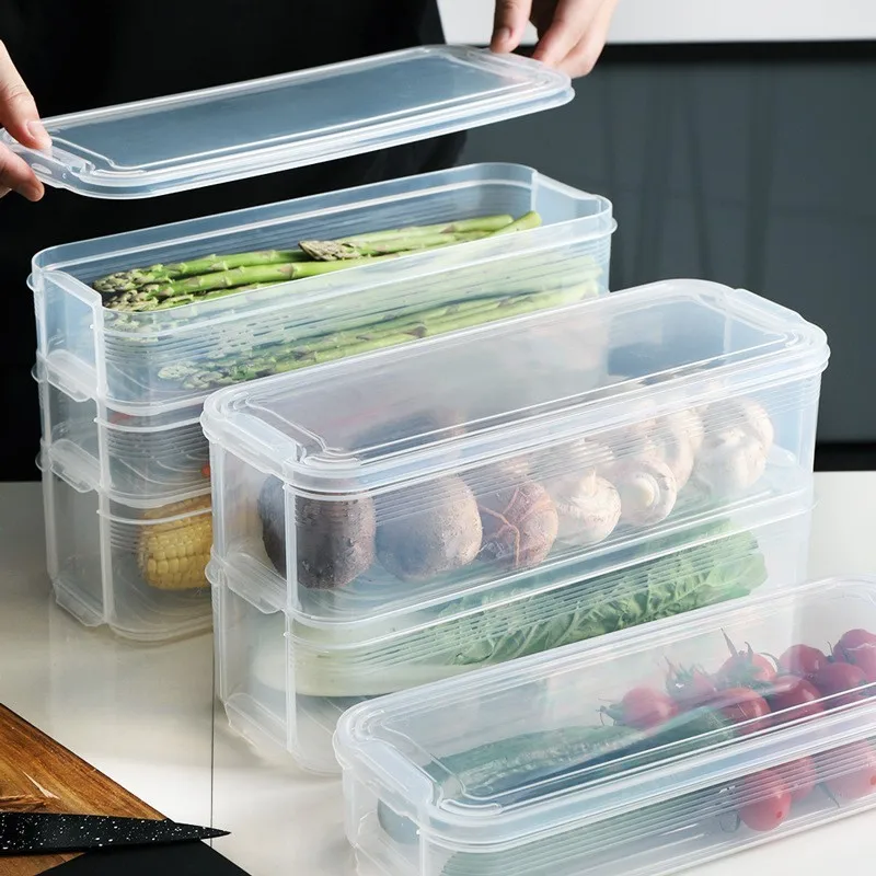 Refrigerator Fresh-Keeping Box Kitchen Storage Box Rectangular Food Storage Containers Long Fresh-Keeping Sealed Boxes Plastic
Refrigerator Fresh-Keeping Box Kitchen Storage Box Rectangular Food Storage Containers Long Fresh-Keeping Sealed Boxes Plastic