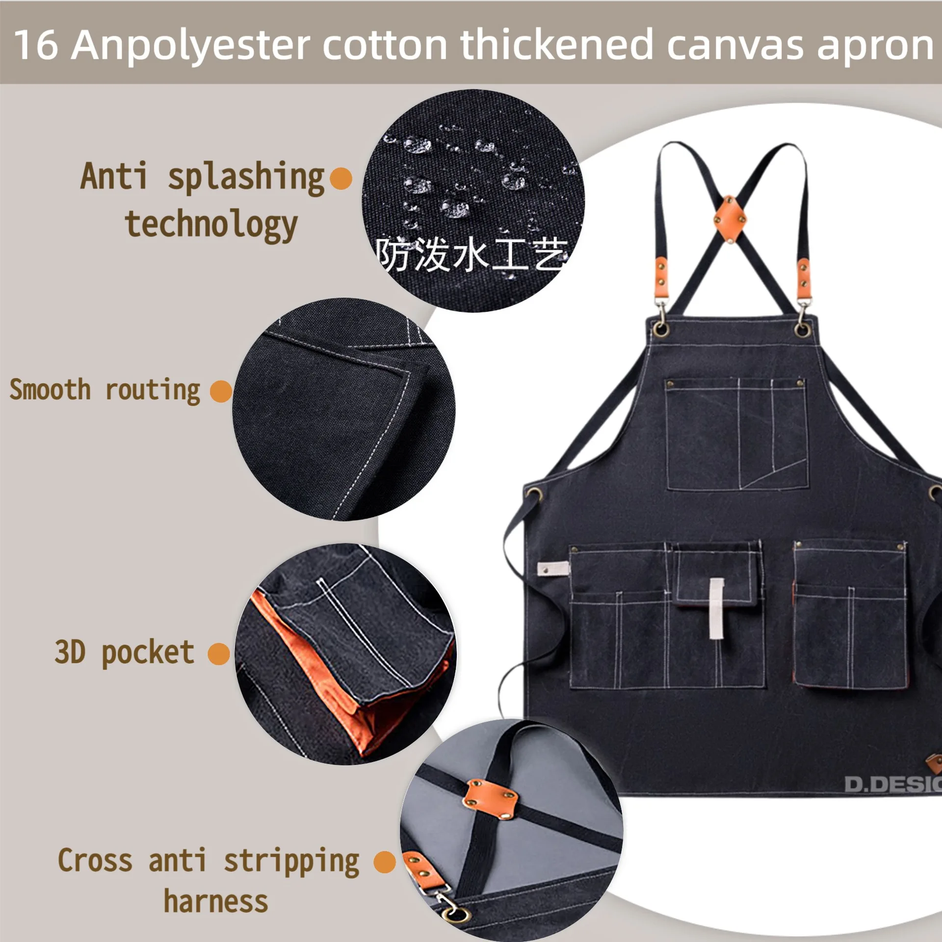 Durable Large Size Thick Canvas Apron with Personalized Logo Design Multiple Pockets for Women Hairdressers Garden Workwear
Durable Large Size Thick Canvas Apron with Personalized Logo Design Multiple Pockets for Women Hairdressers Garden Workwear