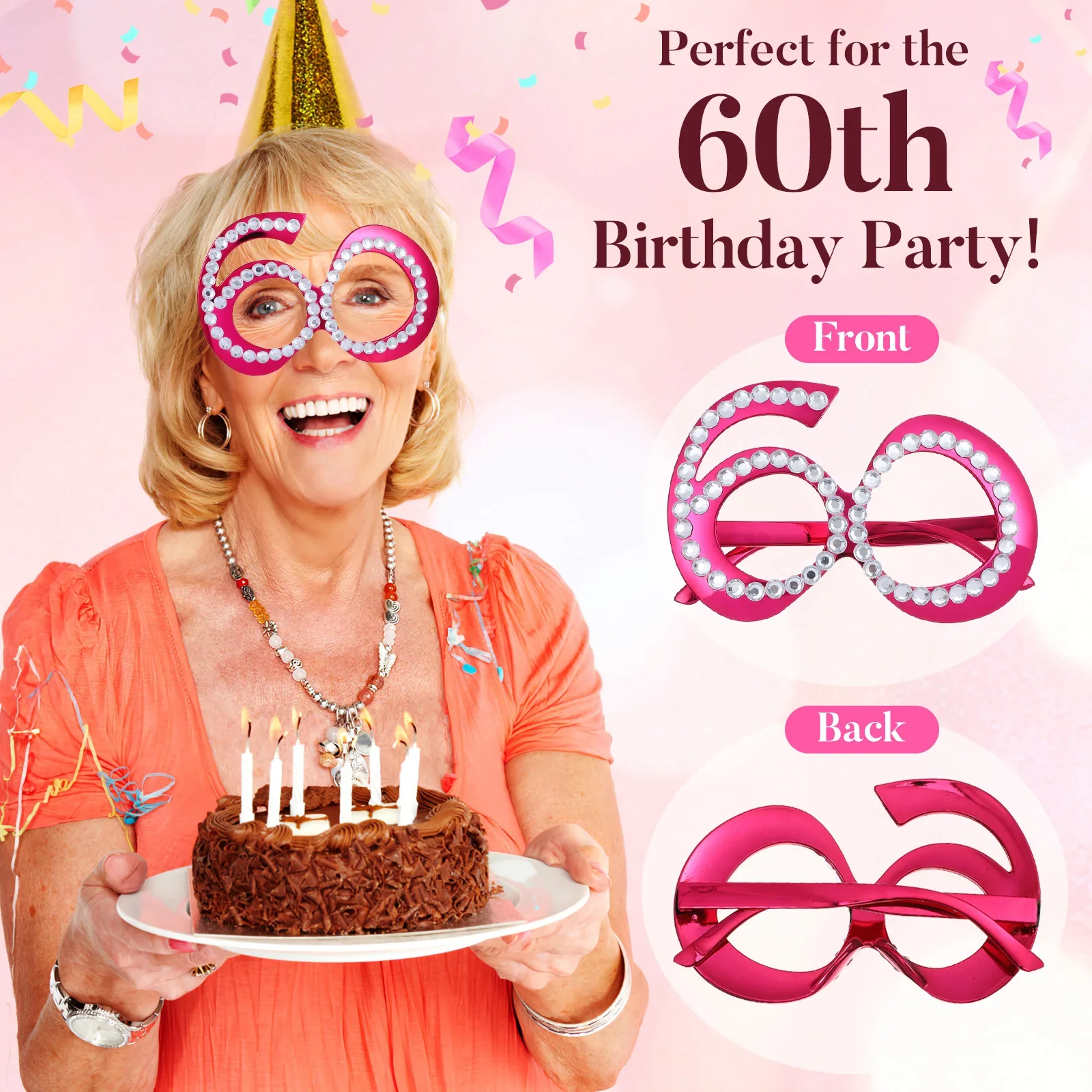 60th Birthday Glasses 60 Years Old Eyewear With Rhinestone Funny Photo Prop Plastic Frame Birthday Party Anniversary dressing up
60th Birthday Glasses 60 Years Old Eyewear With Rhinestone Funny Photo Prop Plastic Frame Birthday Party Anniversary dressing up