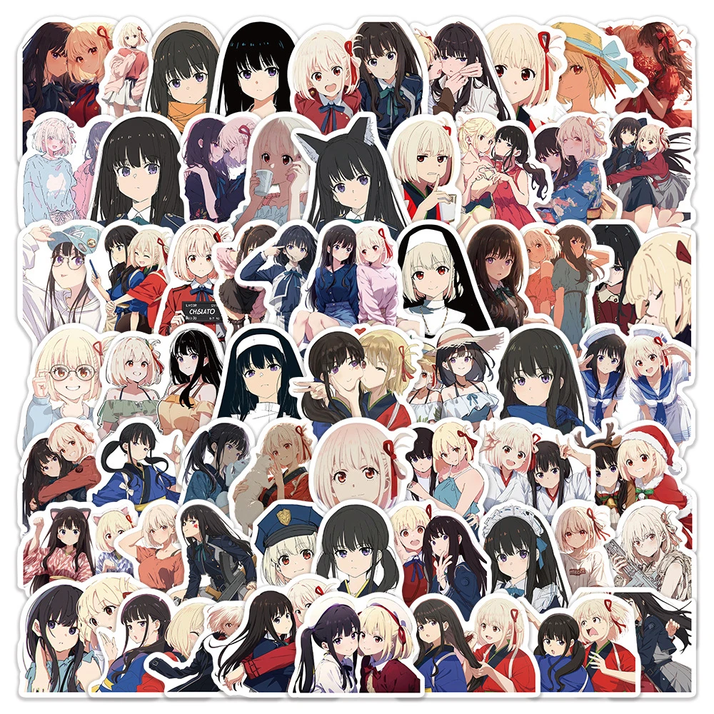 10/30/60pcs Lycoris Recoil Anime Nishikigi Chisato Stickers Cute Inoue Takina Cartoon Decals Laptop Scrapbooking Phone Sticker
10/30/60pcs Lycoris Recoil Anime Nishikigi Chisato Stickers Cute Inoue Takina Cartoon Decals Laptop Scrapbooking Phone Sticker