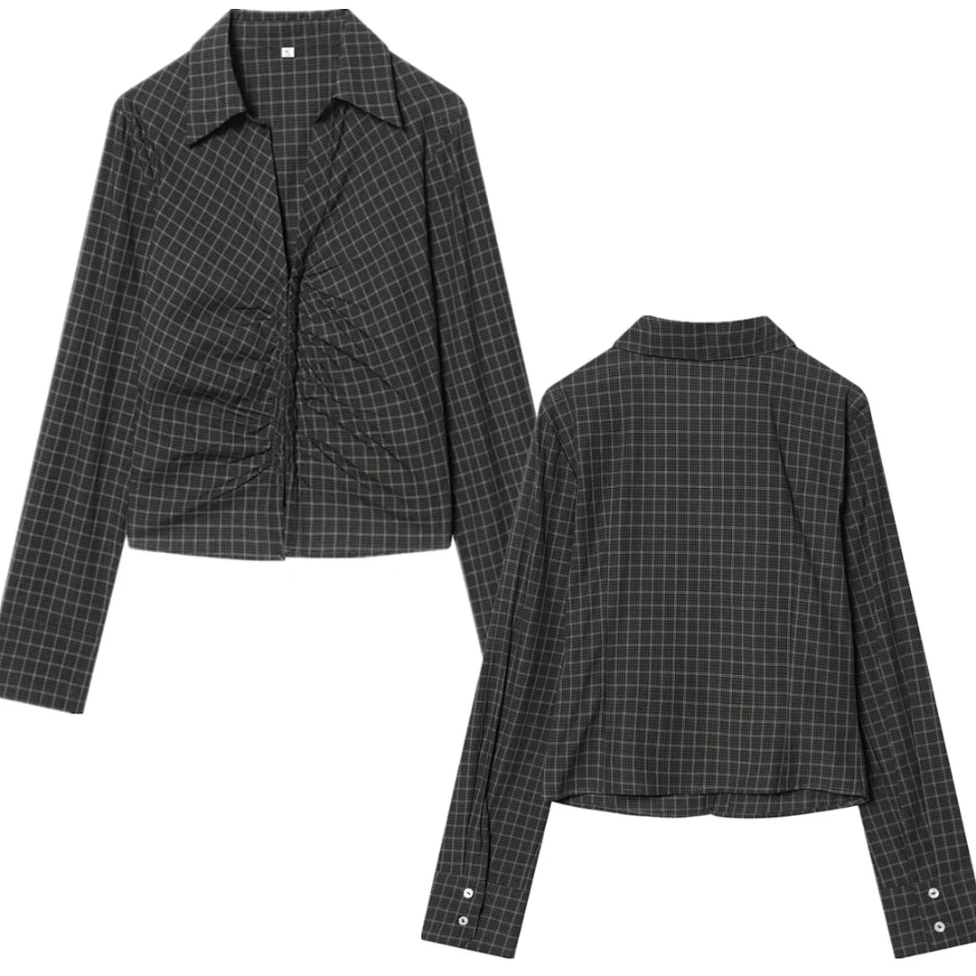 Рубашка в клетку Jenny&Dave Streetwear для женщин, модные женские рубашки и блузки 2026, приталенные плиссированные женские рубашки и топы
Рубашка в клетку Jenny&Dave Streetwear для женщин, модные женские рубашки и блузки 2026, приталенные плиссированные женские рубашки и топы