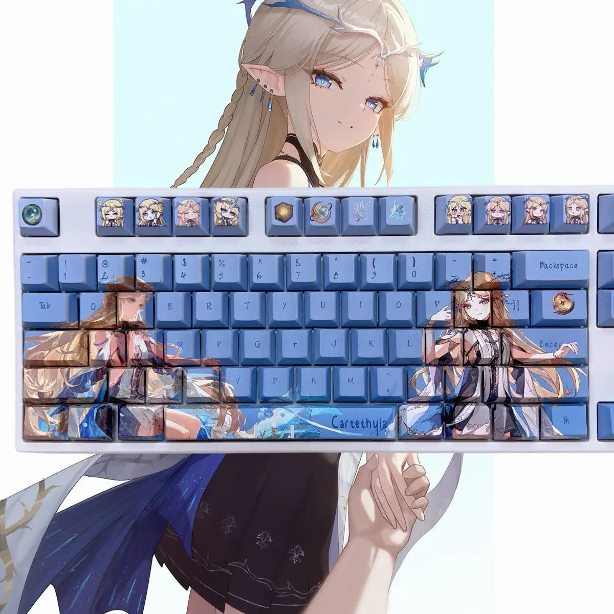 Cartethyia Theme Wu Wa Custom Keycaps Chreey PBT Anime Game Side-print Transparent cute Dye-Sub Mechanical Keyboard Keycap
Cartethyia Theme Wu Wa Custom Keycaps Chreey PBT Anime Game Side-print Transparent cute Dye-Sub Mechanical Keyboard Keycap