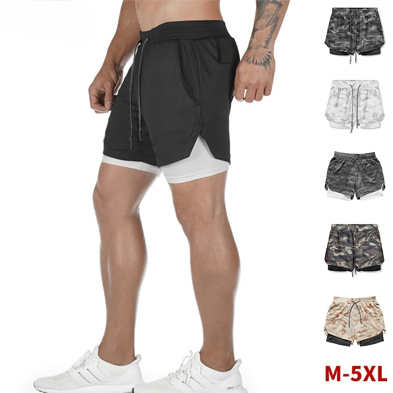 Men's summer men's sports shorts European and American large size quick-drying double-layer shorts men's running training
Men's summer men's sports shorts European and American large size quick-drying double-layer shorts men's running training