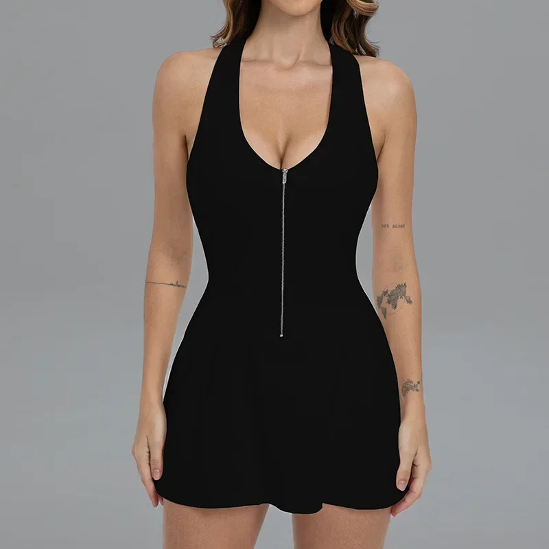 Tennis Dress One-Piece Jumpsuits Sports Fitness Golf Badminton Skorts Backless Slim Tracksuits Workout Gym Sportswear for Women
Tennis Dress One-Piece Jumpsuits Sports Fitness Golf Badminton Skorts Backless Slim Tracksuits Workout Gym Sportswear for Women