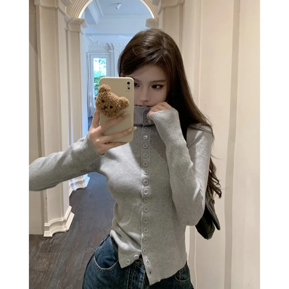 High-Ne Knitted Sweater Slim Fit Versatile Top Women's Faion Korean Sle Long Sve Color Casual Wear
High-Ne Knitted Sweater Slim Fit Versatile Top Women's Faion Korean Sle Long Sve Color Casual Wear