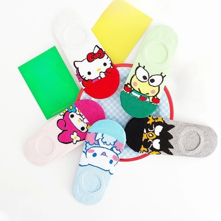 Sanrio Hello Kitty Women's Ankle Socks Non Slip Silicone Grip Cute Cartoon Socks Spring Summer Fashion 
Sanrio Hello Kitty Women's Ankle Socks Non Slip Silicone Grip Cute Cartoon Socks Spring Summer Fashion