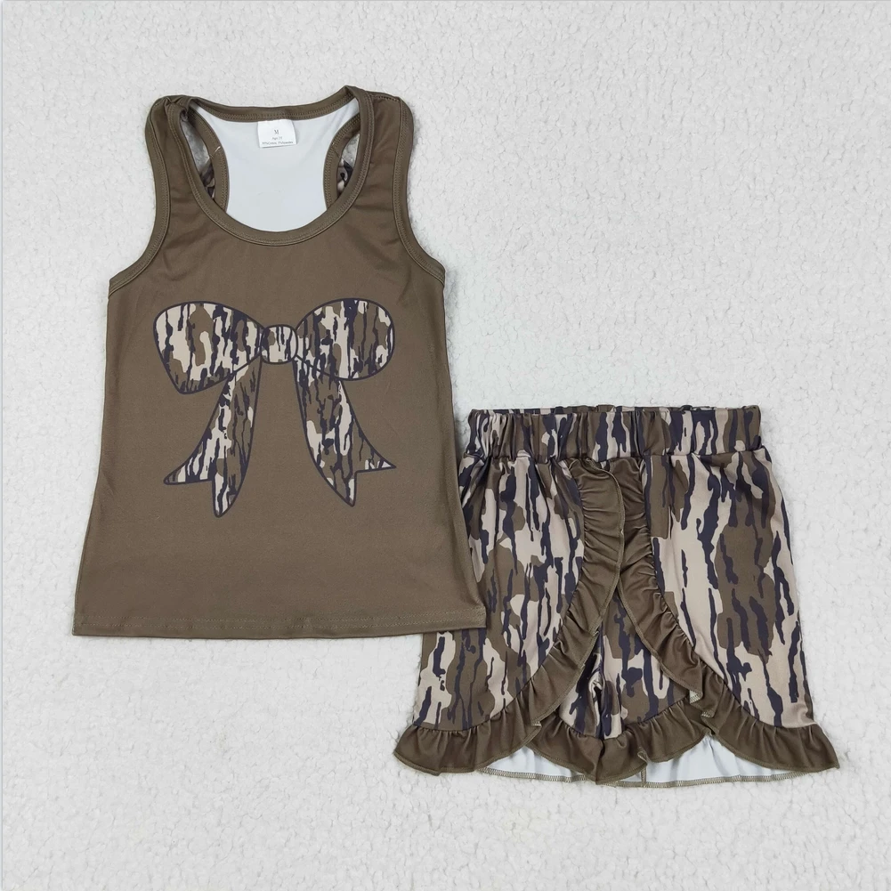 RTS fashion children Shorts Set baby girls Dark Green Bows Vest Ruffle Bottomland Camo Clothes Sets Baby Girls Clothing Sets
RTS fashion children Shorts Set baby girls Dark Green Bows Vest Ruffle Bottomland Camo Clothes Sets Baby Girls Clothing Sets