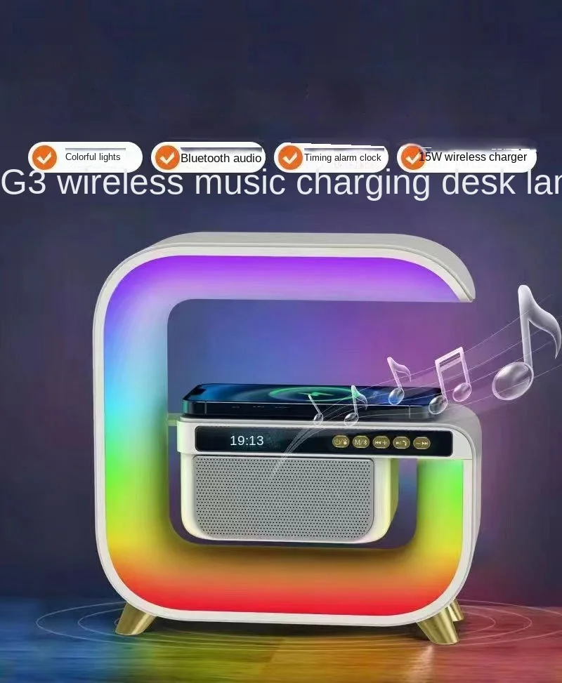 G Letter Shape Bluetooth Speaker Clock Wireless Charging Ambience Light Creative Gift
G Letter Shape Bluetooth Speaker Clock Wireless Charging Ambience Light Creative Gift