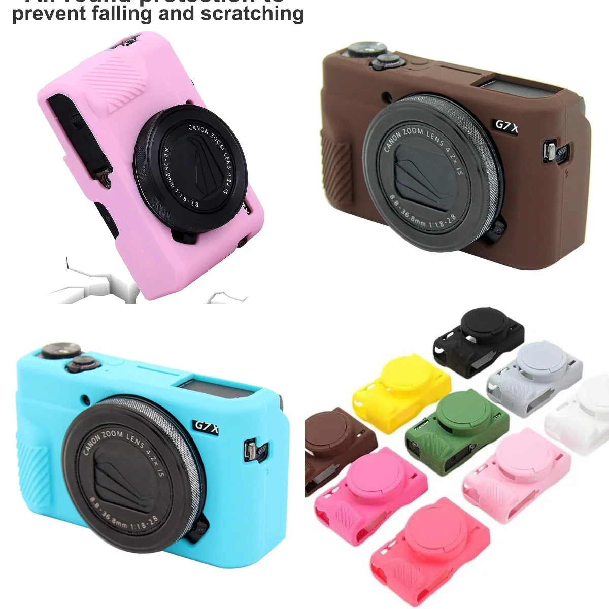 For Canon G7XII Mark 2 III G7X3 Mark 3 - Shockproof Silicone Soft Shell Camera Case Soft Silicone Armor Camera Bag Case
For Canon G7XII Mark 2 III G7X3 Mark 3 - Shockproof Silicone Soft Shell Camera Case Soft Silicone Armor Camera Bag Case