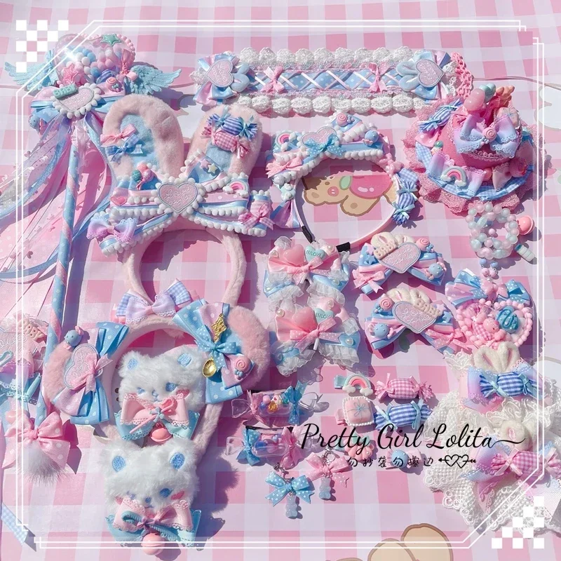 Powder blue sweet lolita hair niang headbands badge KC bear ear side clamp cream sugar sugar lolita
Powder blue sweet lolita hair niang headbands badge KC bear ear side clamp cream sugar sugar lolita