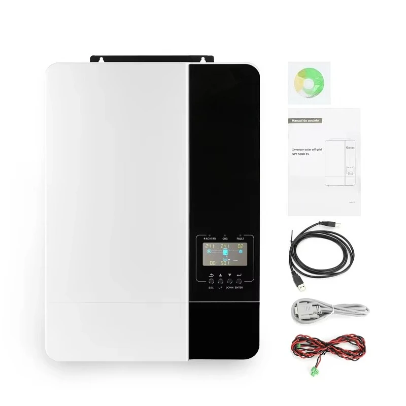 SPF 5000 ES 5KW Single Phase Solar Inverter - Dual MPPT Pure Sine Wave Conversion DC to AC Grid Inverter with Cheap Price
SPF 5000 ES 5KW Single Phase Solar Inverter - Dual MPPT Pure Sine Wave Conversion DC to AC Grid Inverter with Cheap Price