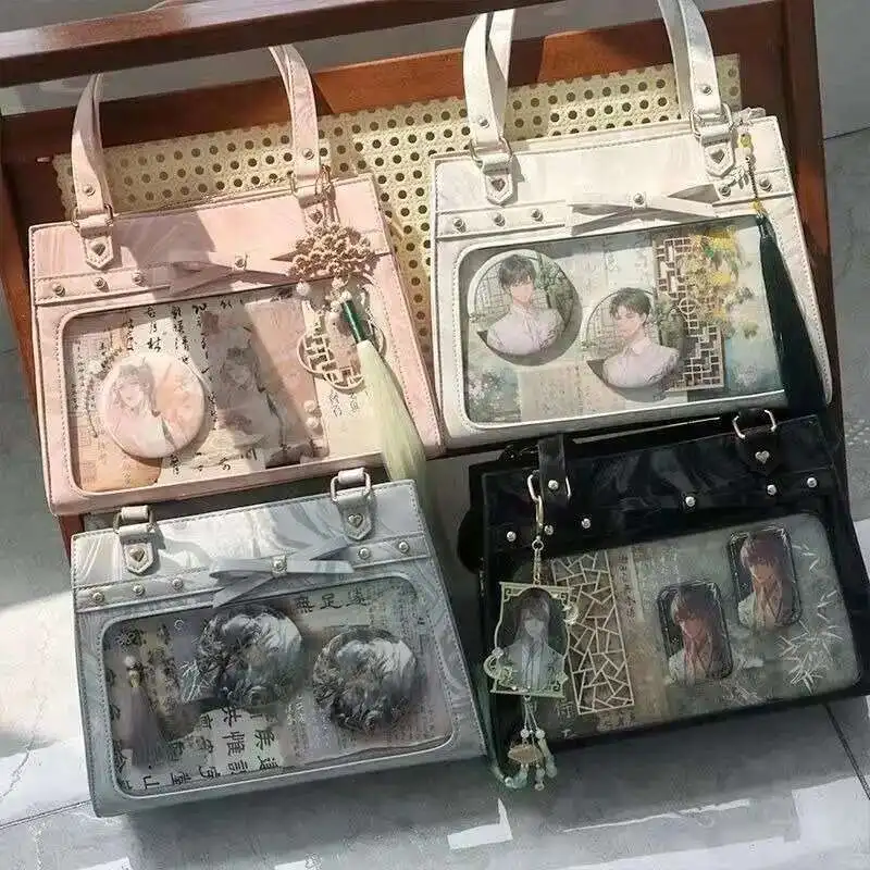Y2k Women Vintage Ita Crossbody Bags Lolita Girl Transparent Pocket Fashion Aesthetic Shoulder Bag Cute Bow DIY Display Handbags
Y2k Women Vintage Ita Crossbody Bags Lolita Girl Transparent Pocket Fashion Aesthetic Shoulder Bag Cute Bow DIY Display Handbags
