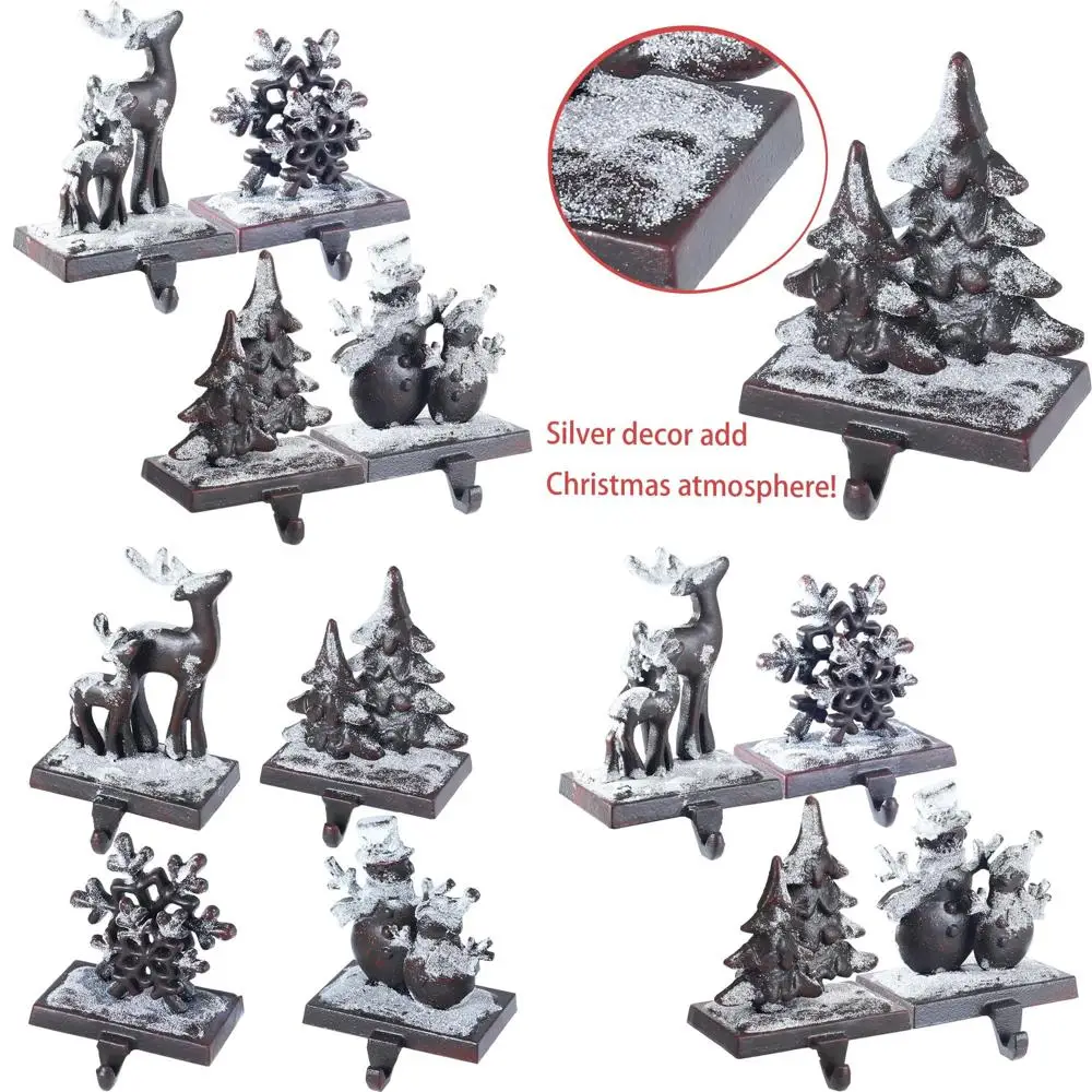 Набор из 4 черных металлических держателей для рождественских чулок — снежинка, снеговик, олени, елки для каминной каминной каминной каминной каминной камеры
Набор из 4 черных металлических держателей для рождественских чулок — снежинка, снеговик, олени, елки для каминной каминной каминной каминной каминной камеры