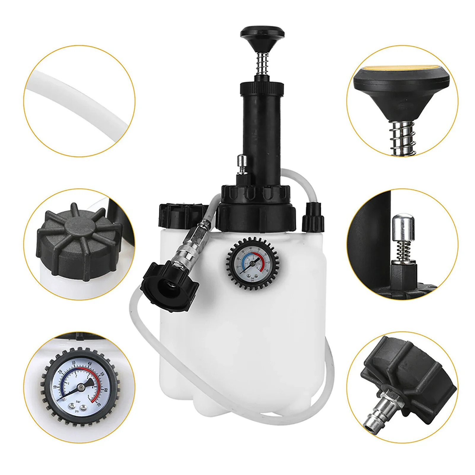 3L Brake Clutch Fluid Bleeder Tool Kit Pneumatic Brake Bleeding Tool Bleeding System
3L Brake Clutch Fluid Bleeder Tool Kit Pneumatic Brake Bleeding Tool Bleeding System