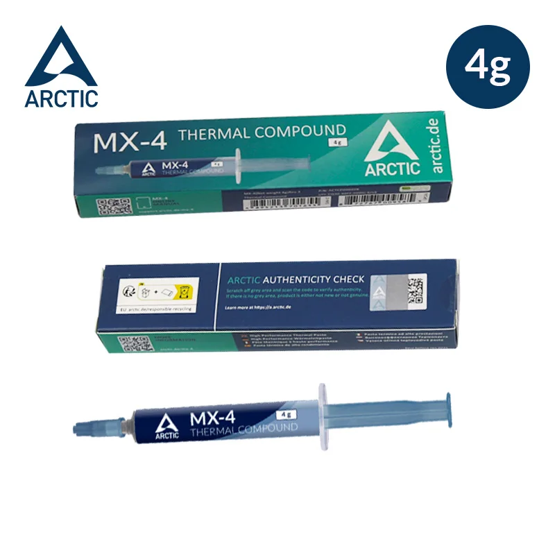 Arctic MX4 4g 8,5 Вт термопаста силиконовая паста для графического процессора чипов ноутбука
Arctic MX4 4g 8,5 Вт термопаста силиконовая паста для графического процессора чипов ноутбука