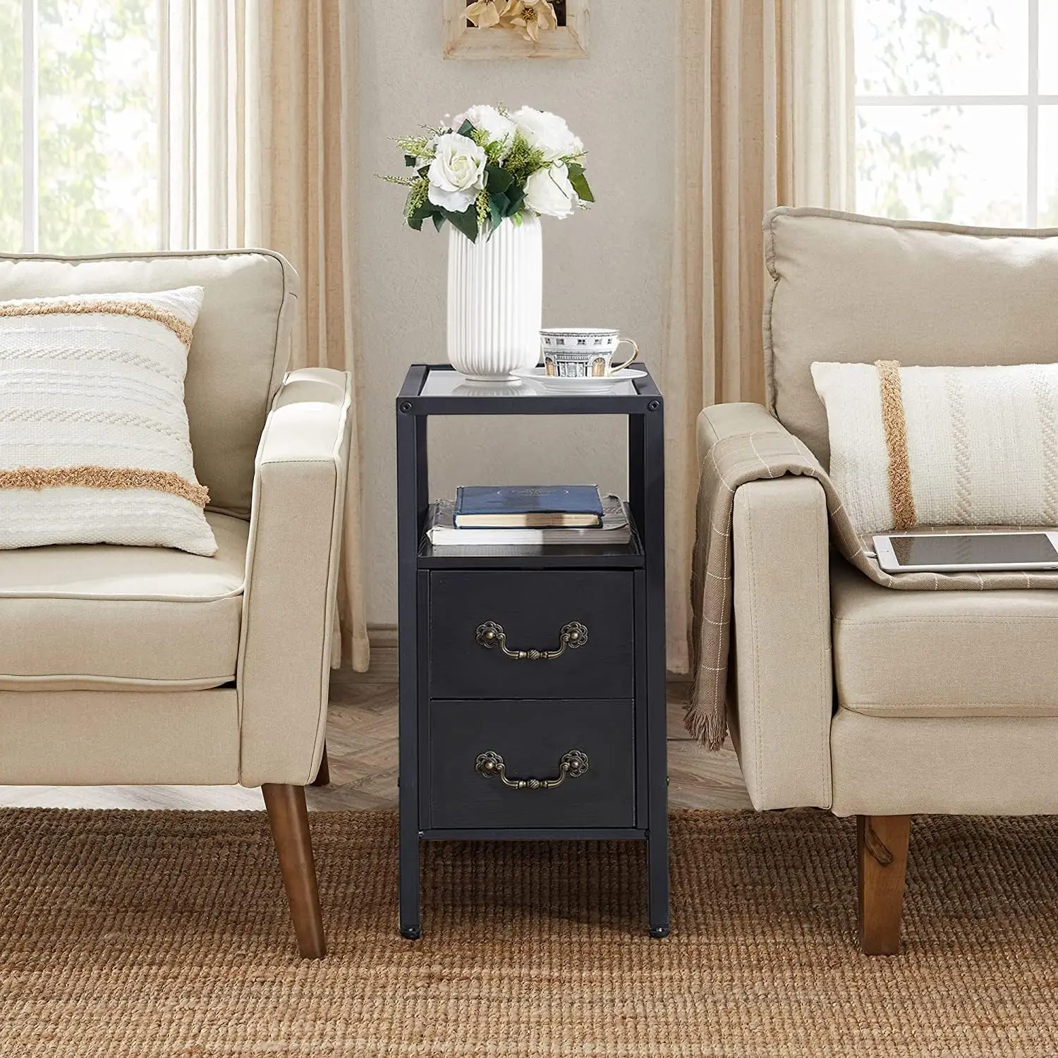 Vecelo End Tables, 24"" Height Narrow Nightstands, Modern Tall Night Stand With Drawers And Shelf For Living Room,
Vecelo End Tables, 24"" Height Narrow Nightstands, Modern Tall Night Stand With Drawers And Shelf For Living Room,