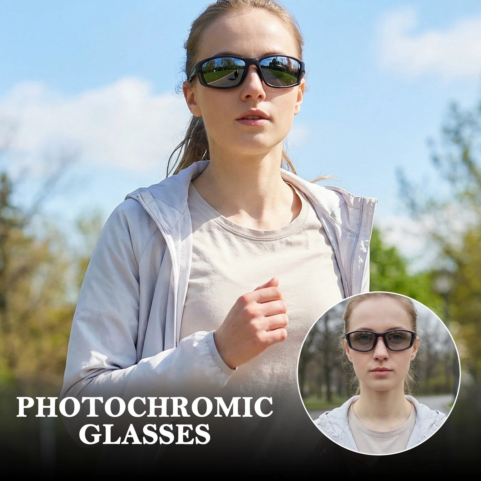 COOLEAR Photochromic Running Sunglasses for Women Men Polarised UV400 Protection Lens with Wrap Around Frame for Cycling, Sports
COOLEAR Photochromic Running Sunglasses for Women Men Polarised UV400 Protection Lens with Wrap Around Frame for Cycling, Sports