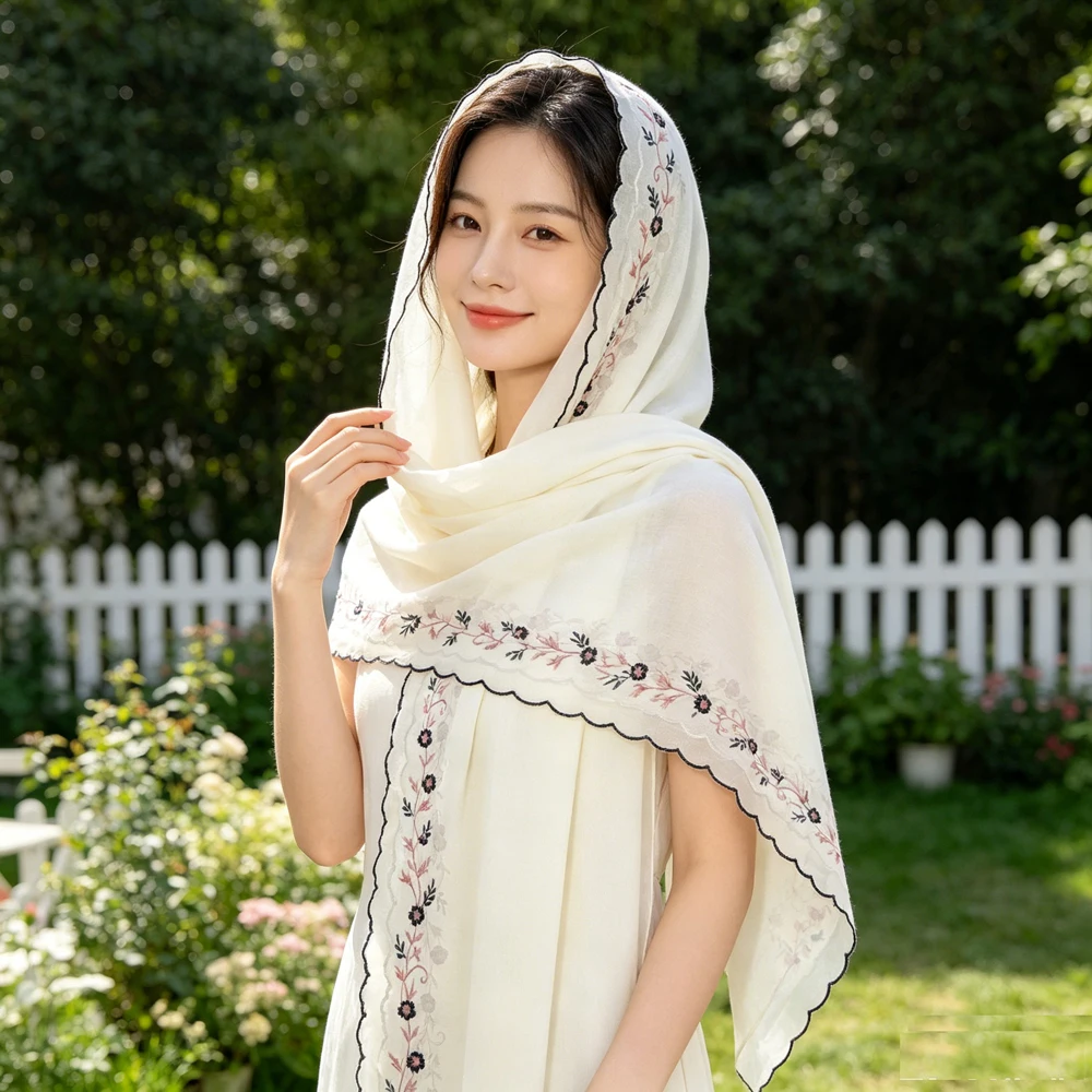 Women Chiffon Embroidery Hijab Long Scarf Soft Islamic Headscarf Shawl Wrap Turban Bandanas Modest Headwear For Daily Party Wear
Women Chiffon Embroidery Hijab Long Scarf Soft Islamic Headscarf Shawl Wrap Turban Bandanas Modest Headwear For Daily Party Wear