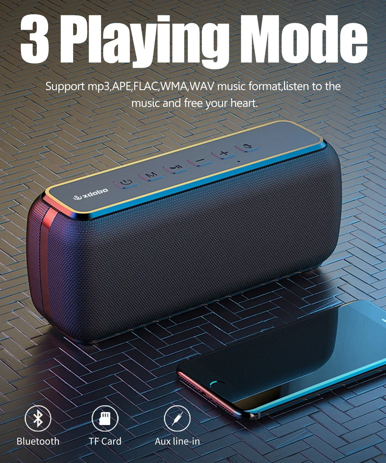 60W Portable Speakers Stereo Bass Subwoofer Wireless Waterproof TWS 6600mAh Power Bank Function Suporrt USB/TF/AUX Music Player
60W Portable Speakers Stereo Bass Subwoofer Wireless Waterproof TWS 6600mAh Power Bank Function Suporrt USB/TF/AUX Music Player