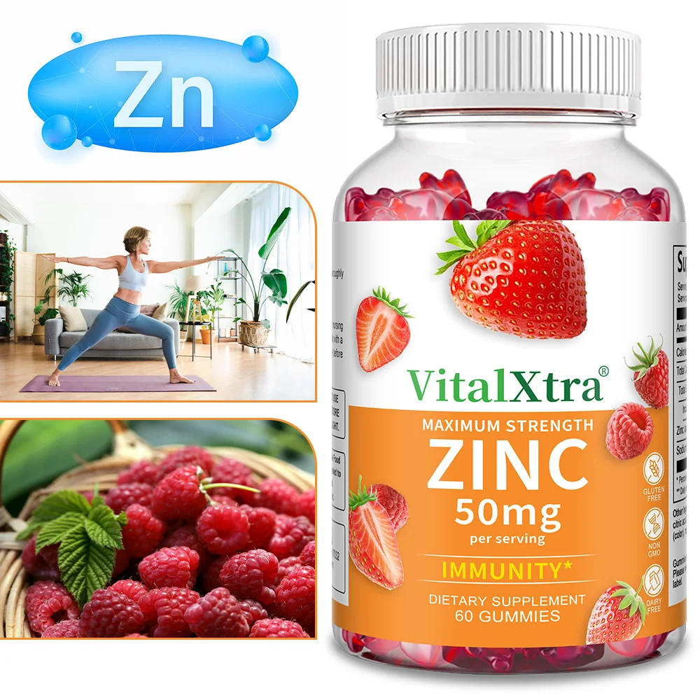 Zinc 50 Mg Gummies - Promotes Healthy Immune Support - for Adults - Gluten-Free, Vegetarian, Non-GMO Chewable Vitamin
Zinc 50 Mg Gummies - Promotes Healthy Immune Support - for Adults - Gluten-Free, Vegetarian, Non-GMO Chewable Vitamin