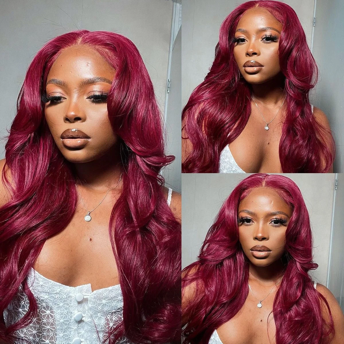 99J Burgundy Lace Front Wigs Human Hair13x4 HD Transpare Body Wave Lace Front Wigs Human Hair 180 Density Pre Plucked Human Hair
99J Burgundy Lace Front Wigs Human Hair13x4 HD Transpare Body Wave Lace Front Wigs Human Hair 180 Density Pre Plucked Human Hair