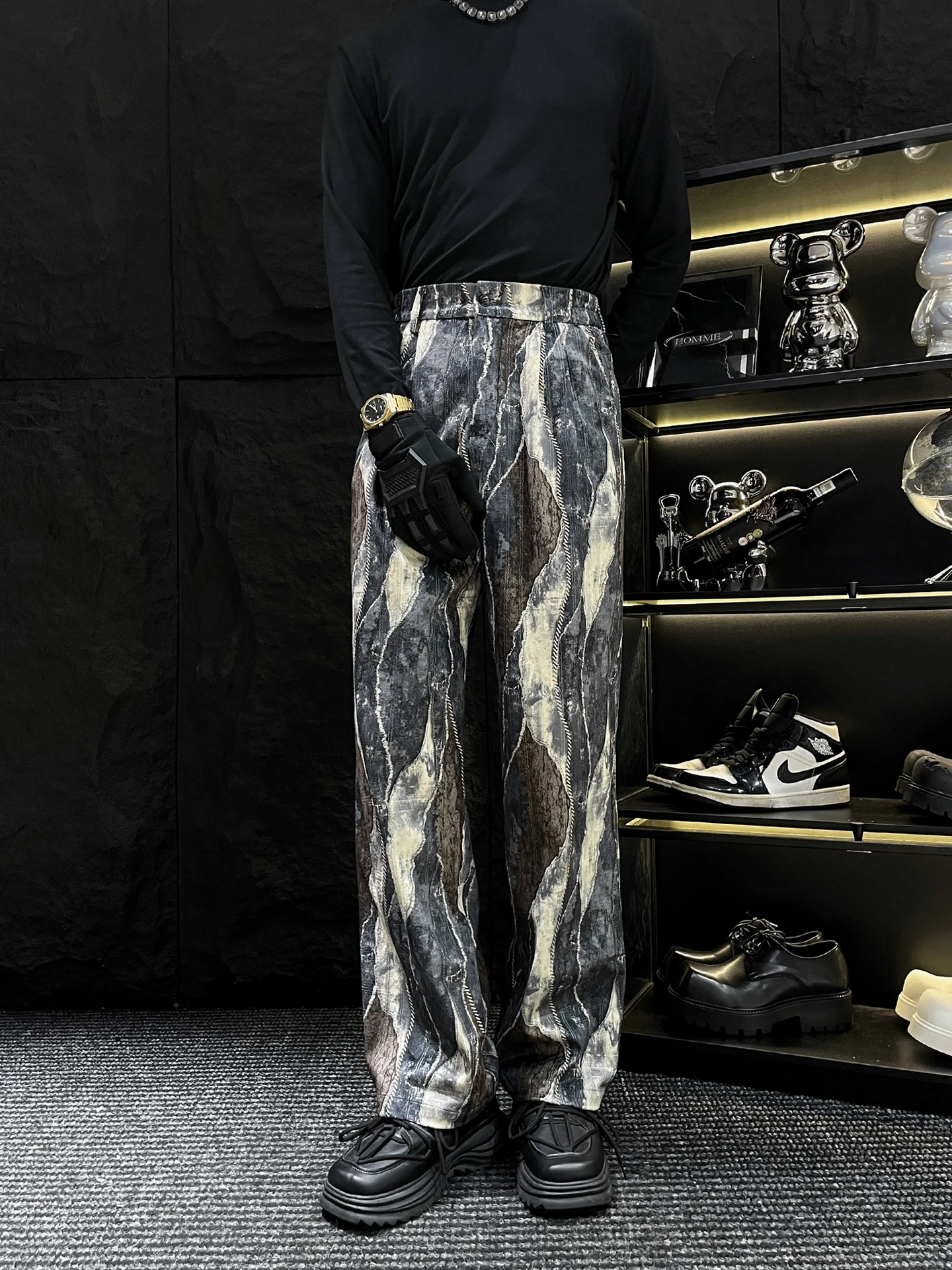 Velvet Men's Pants High-End Sensation Dyed Print Loose Straight Long Drapey Trendy Youth Casual Autumn Geometric Pattern
Velvet Men's Pants High-End Sensation Dyed Print Loose Straight Long Drapey Trendy Youth Casual Autumn Geometric Pattern