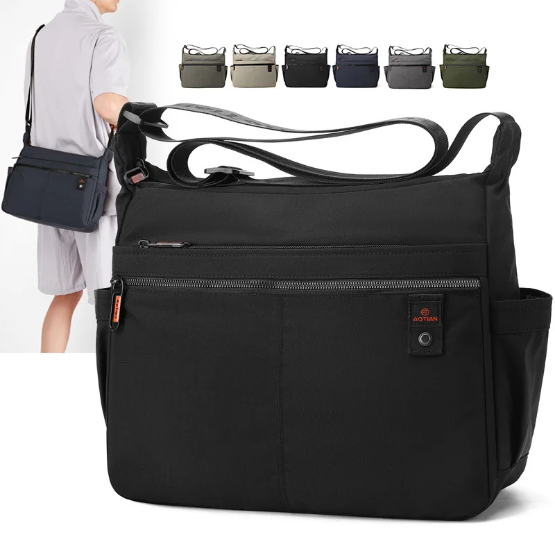 Мужская водонепроницаемая сумка через плечо Оксфорд, горизонтальная квадратная сумка большой вместимости для поездок на работу, легкая износостойкая мужская сумка через плечо
Мужская водонепроницаемая сумка через плечо Оксфорд, горизонтальная квадратная сумка большой вместимости для поездок на работу, легкая износостойкая мужская сумка через плечо