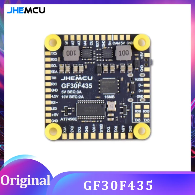 JHEMCU GF30F435 Контроллер полета ICM42688P Поддержка OSD GPS Black Box 16M Барометр SPL06 3-6S LIPO 30.5Mx4M для RC FPV Drone
JHEMCU GF30F435 Контроллер полета ICM42688P Поддержка OSD GPS Black Box 16M Барометр SPL06 3-6S LIPO 30.5Mx4M для RC FPV Drone