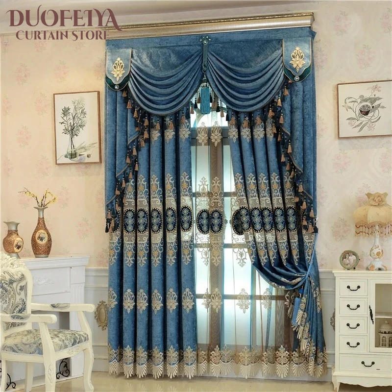 Small Flower Embroidered Floor Curtains for Living Room European High Quality Classic Luxury Blue Curtains for Bedroom Hotel
Small Flower Embroidered Floor Curtains for Living Room European High Quality Classic Luxury Blue Curtains for Bedroom Hotel