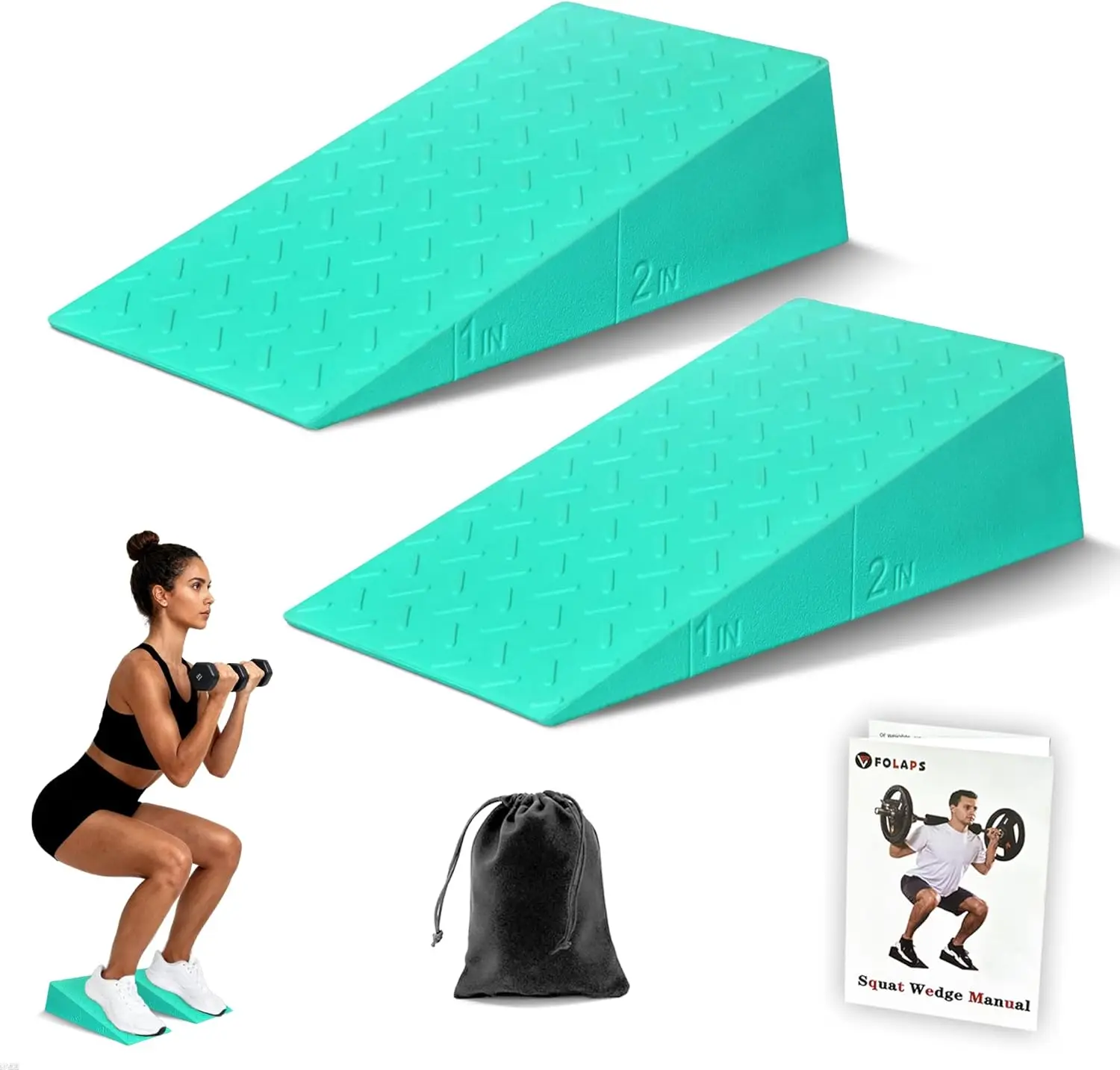 Squat Wedge Block with Guide for Heel Elevated Squats, Slant Board with Carry Bag for Mobility and Balance
Squat Wedge Block with Guide for Heel Elevated Squats, Slant Board with Carry Bag for Mobility and Balance