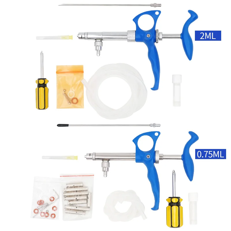 0.75Ml/2Ml Veterinary Continuous Vaccine Syringe Adjustable Quantitative Metal Continuous Syringe Livestock Veterinary Tools
0.75Ml/2Ml Veterinary Continuous Vaccine Syringe Adjustable Quantitative Metal Continuous Syringe Livestock Veterinary Tools