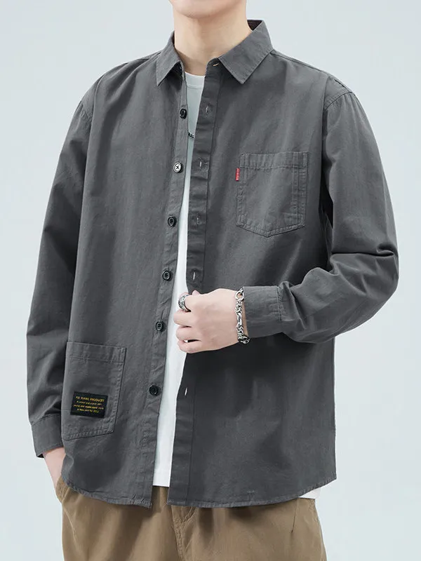 Casual Shirt Style Jacket Men's Spring Autumn Loose Fit Turn-down Collar Open Cardigan Workwear Cotton Long Sleeve Button down
Casual Shirt Style Jacket Men's Spring Autumn Loose Fit Turn-down Collar Open Cardigan Workwear Cotton Long Sleeve Button down