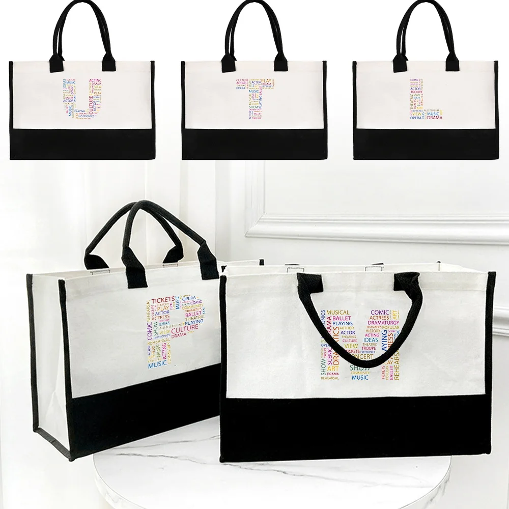 Women's Jute Bag Beach Bags Shopping Bag for Lady Reusable Large Capacity Text Letter Printing Series Tote Bags Handbag
Women's Jute Bag Beach Bags Shopping Bag for Lady Reusable Large Capacity Text Letter Printing Series Tote Bags Handbag