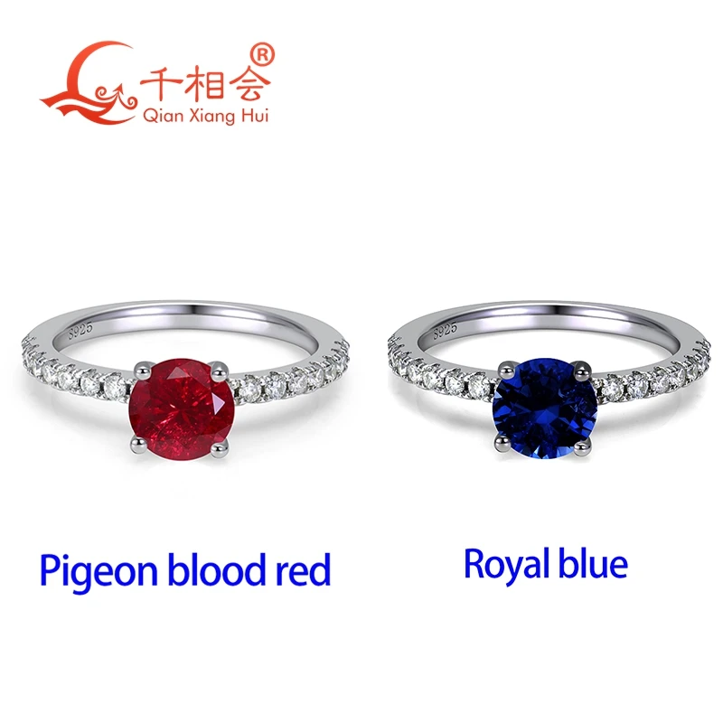 925 Silver 6.5mm Round Lab Grown Gemstone Moissanite Half Eternity Band Ring Pigeon Blood Red Ruby/Royal Blue Sapphire jewelry
925 Silver 6.5mm Round Lab Grown Gemstone Moissanite Half Eternity Band Ring Pigeon Blood Red Ruby/Royal Blue Sapphire jewelry