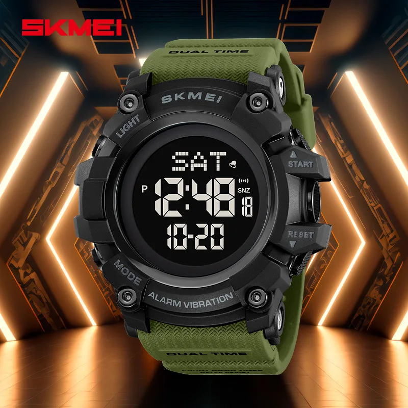 Skmei Men's Sports Watch Multi-Function Vibration Reminder Electronic Watch Student Outdoor Leisure Waterproof Electronic Watch
Skmei Men's Sports Watch Multi-Function Vibration Reminder Electronic Watch Student Outdoor Leisure Waterproof Electronic Watch
