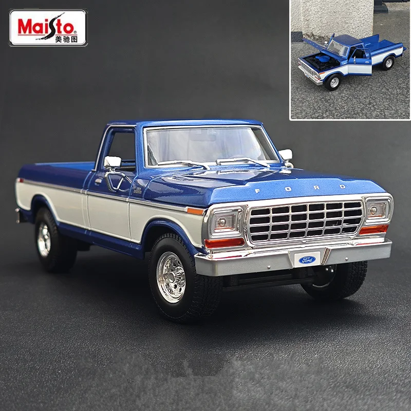 1:20 1979 Ford F150 Пикап, модель автомобиля из сплава, литье под давлением, металлические внедорожники, модель автомобиля, высокая коллекция моделирования, детские игрушки, подарки
1:20 1979 Ford F150 Пикап, модель автомобиля из сплава, литье под давлением, металлические внедорожники, модель автомобиля, высокая коллекция моделирования, детские игрушки, подарки