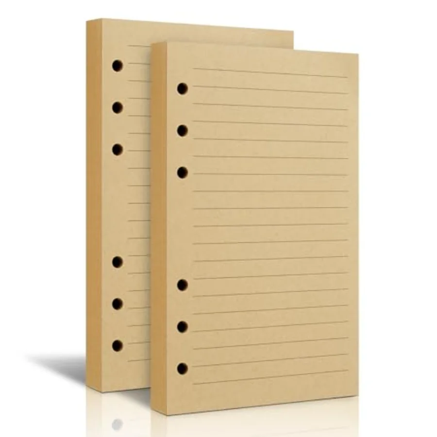 2 Packs A6 Lined Vintage Refillable Paper, Retro A6 Binder Refills Paper for 6-Ring Binders Planner Traveller Journal Notebook
2 Packs A6 Lined Vintage Refillable Paper, Retro A6 Binder Refills Paper for 6-Ring Binders Planner Traveller Journal Notebook