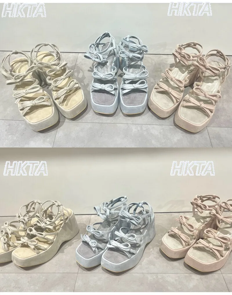 Japanese Sweet Bow Lolita Heightened Platform Muffin Sole Sandals Summer Square Head Tower Buckle Casual Shoes Women Sandals
Japanese Sweet Bow Lolita Heightened Platform Muffin Sole Sandals Summer Square Head Tower Buckle Casual Shoes Women Sandals