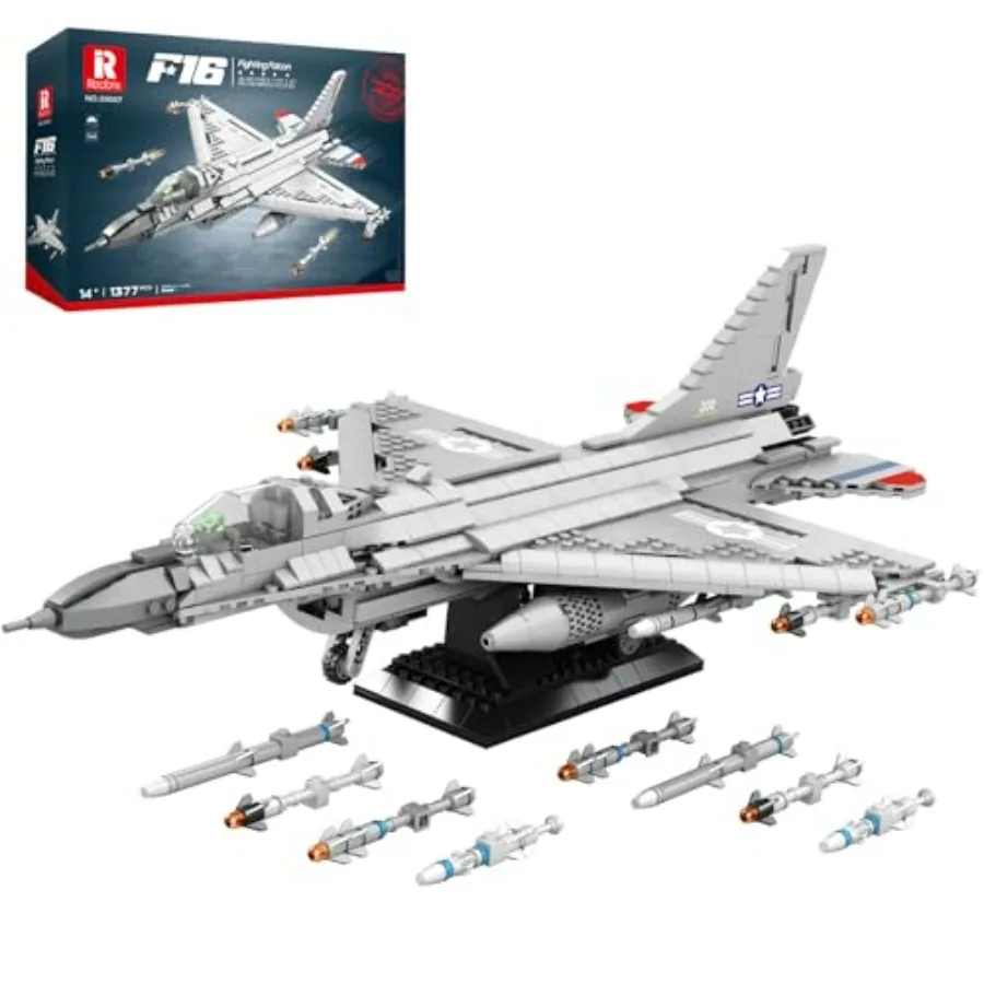Конструктор F-16: Военная модель самолета для демонстрации, 1377 деталей, сине-красный, для сборки самолета ВВС, для 1 человека
Конструктор F-16: Военная модель самолета для демонстрации, 1377 деталей, сине-красный, для сборки самолета ВВС, для 1 человека