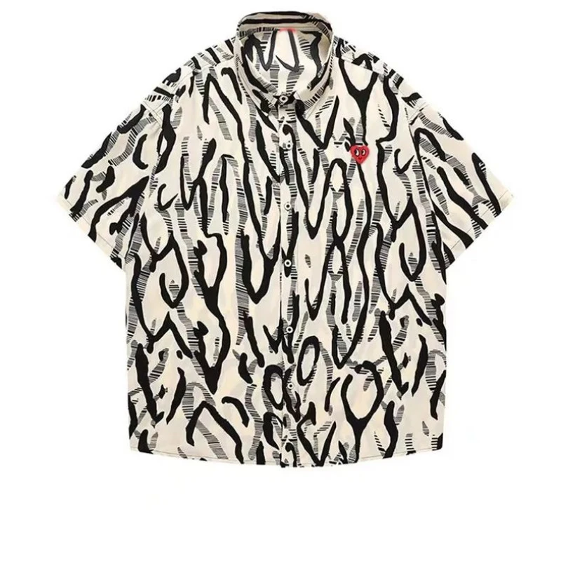 Men Trend Vintage Print Streetwear Y2K Harajuku Shirt Summer Hawaiian Vacation Beach Shirts Casual Lapel Short Sleeve Loose Tops
Men Trend Vintage Print Streetwear Y2K Harajuku Shirt Summer Hawaiian Vacation Beach Shirts Casual Lapel Short Sleeve Loose Tops