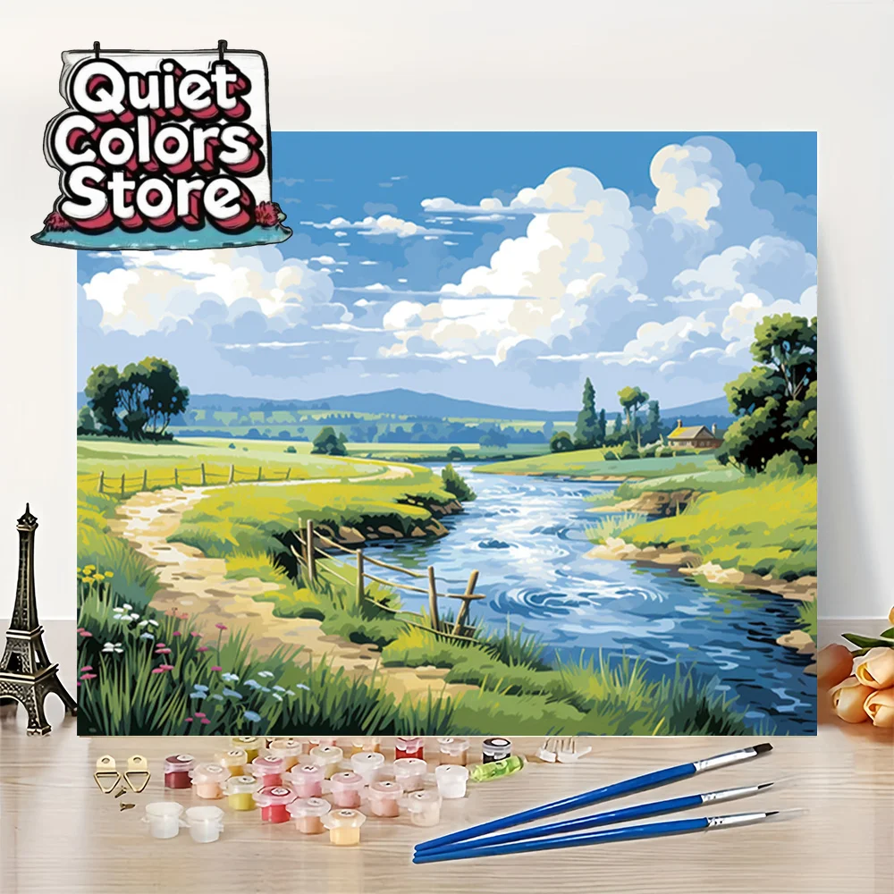 (Магазин Quiet Colors) Набор для рисования по номерам «Яркая пасторальная речная сцена» — для начинающих, 1 шт., 40x50 см, без рамы
(Магазин Quiet Colors) Набор для рисования по номерам «Яркая пасторальная речная сцена» — для начинающих, 1 шт., 40x50 см, без рамы