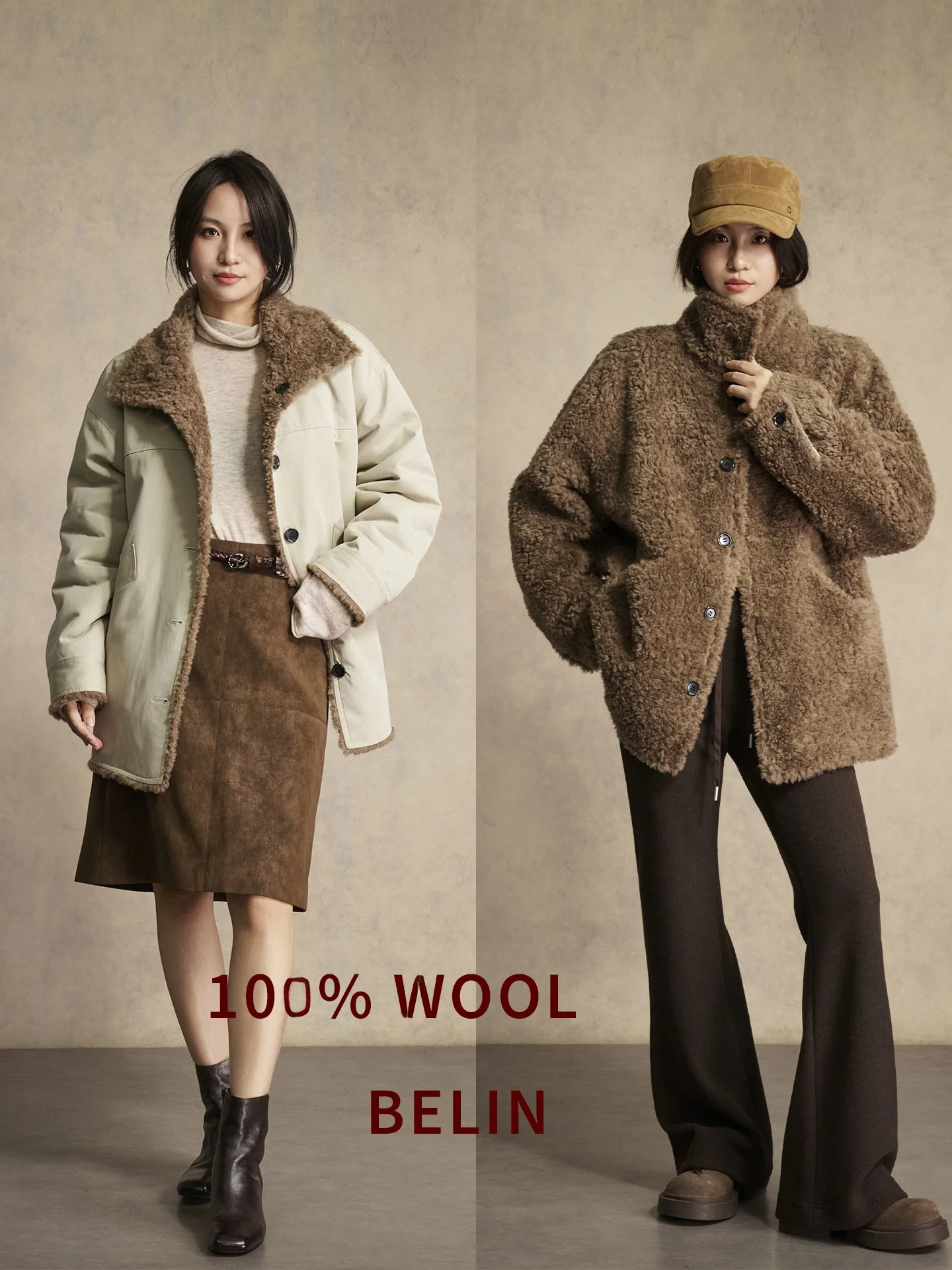 Belin Vintage Wool Blend Women's Jaet Warm Plu Durable Faionable Retro Sle Long Sve Mid-Length Coat for Ladies
Belin Vintage Wool Blend Women's Jaet Warm Plu Durable Faionable Retro Sle Long Sve Mid-Length Coat for Ladies